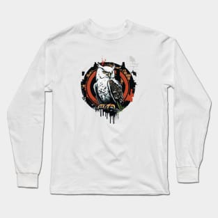 Graffiti Paint Owl Bird Creative Long Sleeve T-Shirt